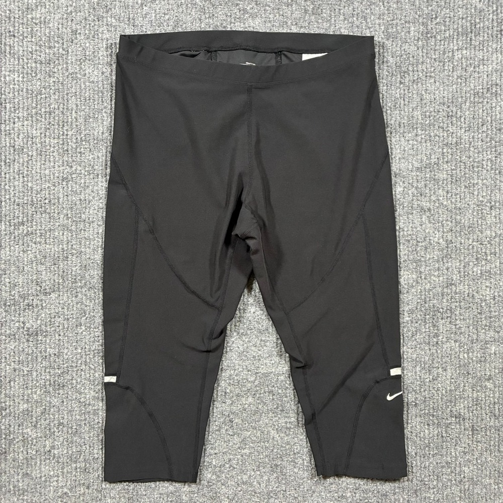 Nike Fit Dry Womens Compression Pants Size Large Black Pull On Athletic Training
